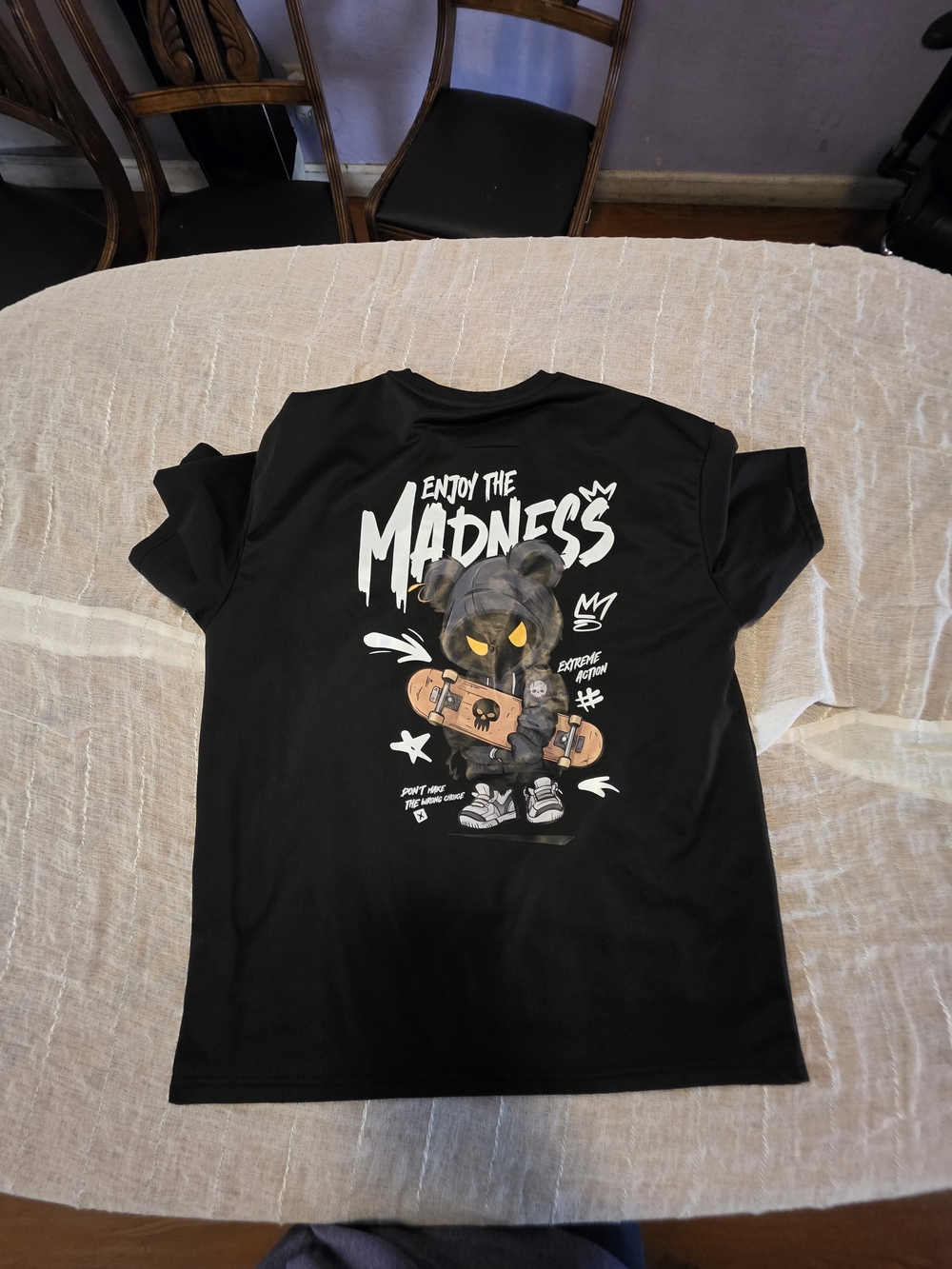 Enjoy The Madness Black Graphic Short Sleeve Tee